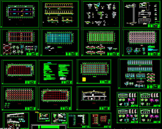 个旧二层全钢结构超市图纸