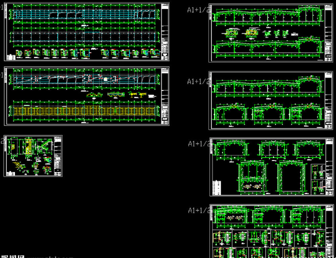 个旧钢结构厂房图纸
